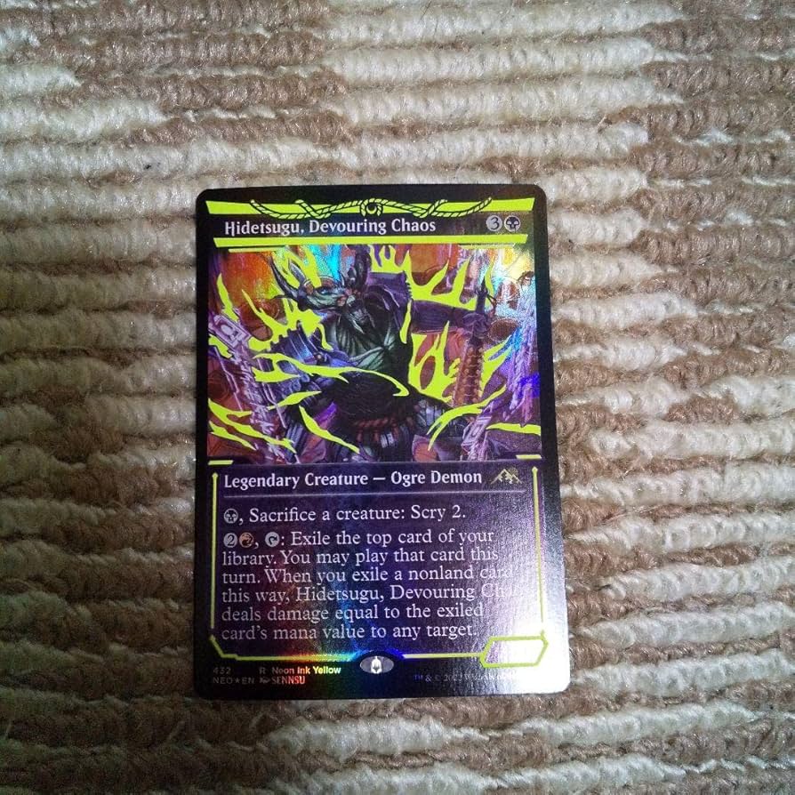 反抗の夜明けファイレクシア海外版ネオンインクFoil黄貪る混沌