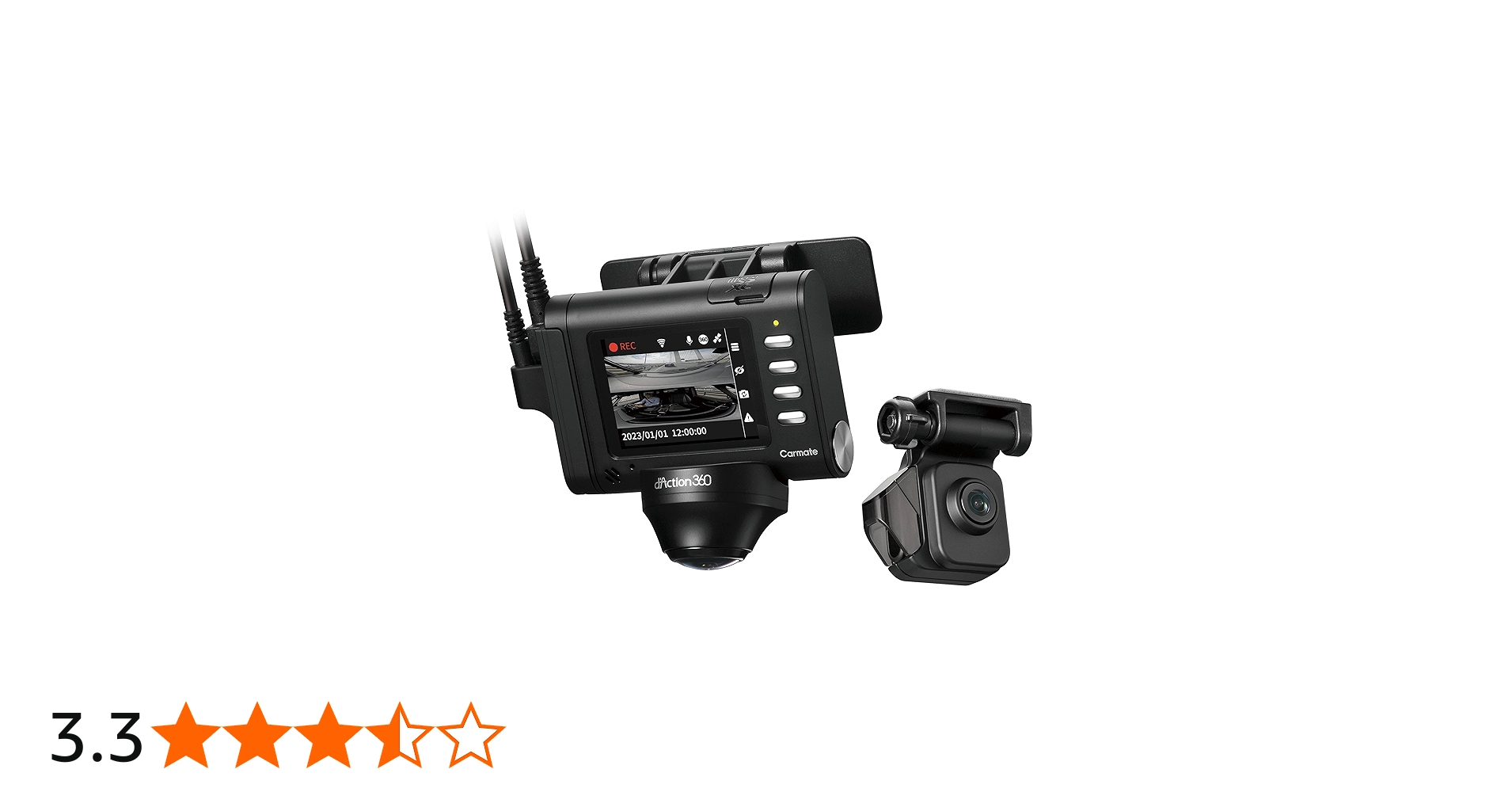Amazon | カーメイト ドライブレコーダー 【 ARF 前後カメラ ・ 360度