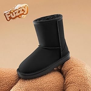 Amazon.com | DREAM PAIRS Girls Boys Boots Kids Faux Fur Lined
