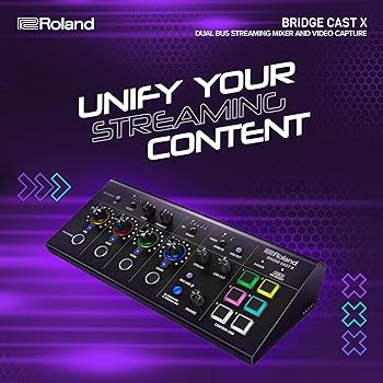 Amazon.com: Roland BRIDGE CAST X Dual Bus Gaming Mixer & Video