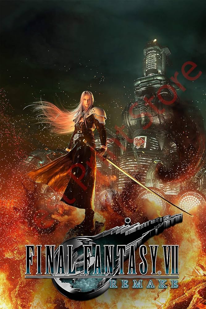Amazon.com: Best Print Store - Final Fantasy 7 Remake, Sephiroth