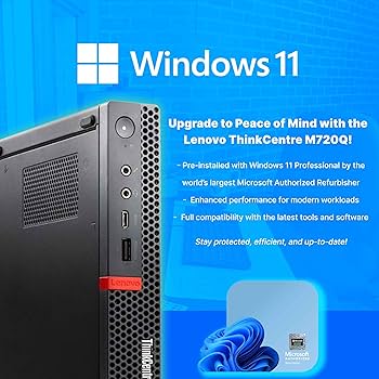 Amazon.com: Lenovo M720Q ThinkCentre Mini PC | Windows 11 Pro