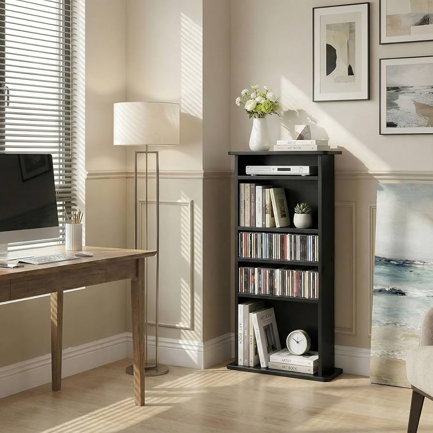 Amazon.com: ZENY Multimedia Storage Cabinet DVD Rack Book Shelf