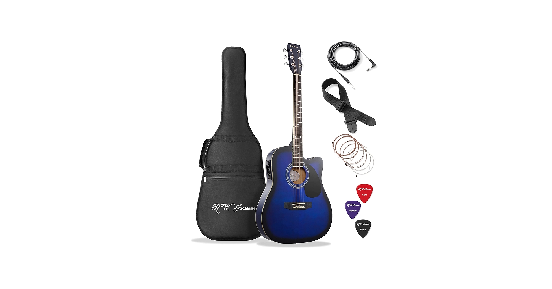 Amazon.com: Jameson Guitars Full Size Thinline Acoustic Electric