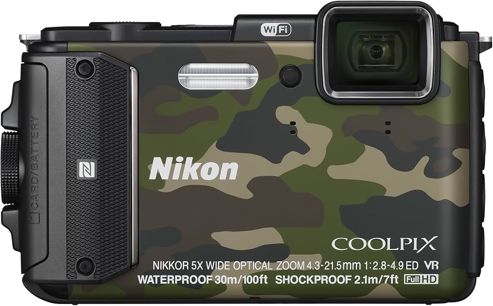 Amazon | Nikon デジタルカメラ COOLPIX AW130 カムフラージュグリーン