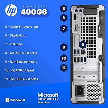 Amazon.com: HP 400G6 ProDesk Desktop PC | Windows 11 Pro | Intel