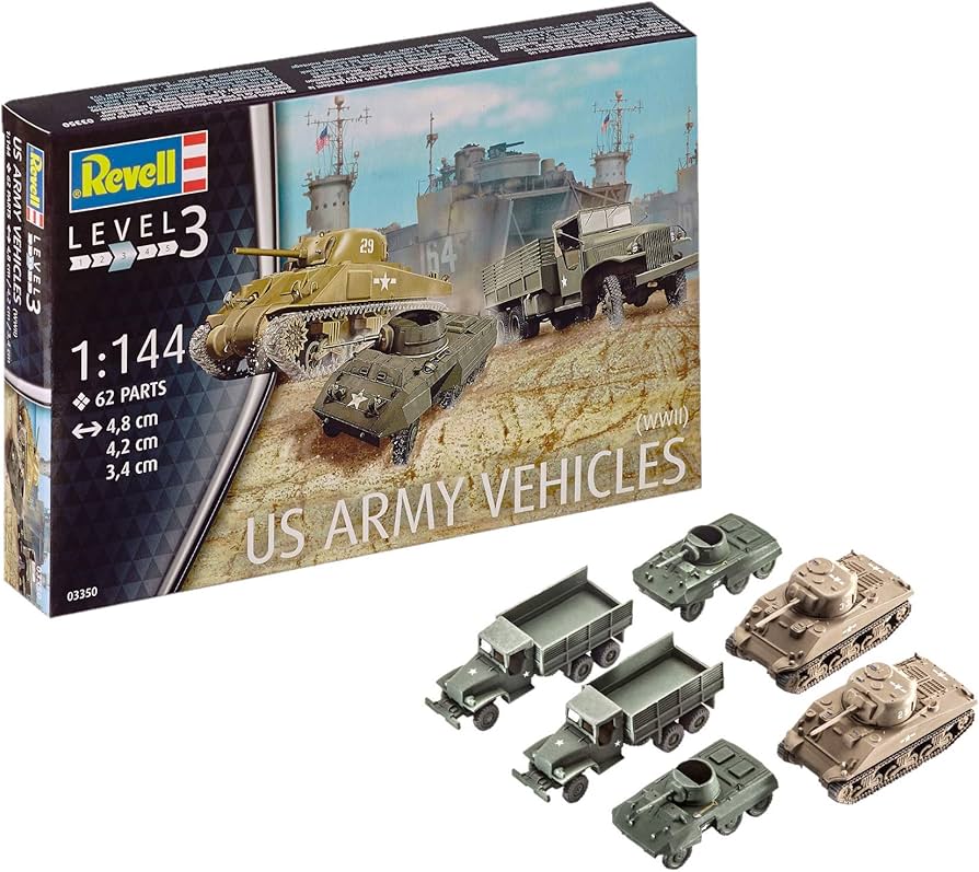Amazon.co.jp: ドイツレベル 1/144 第二次世界大戦 アメリカ陸軍車輛