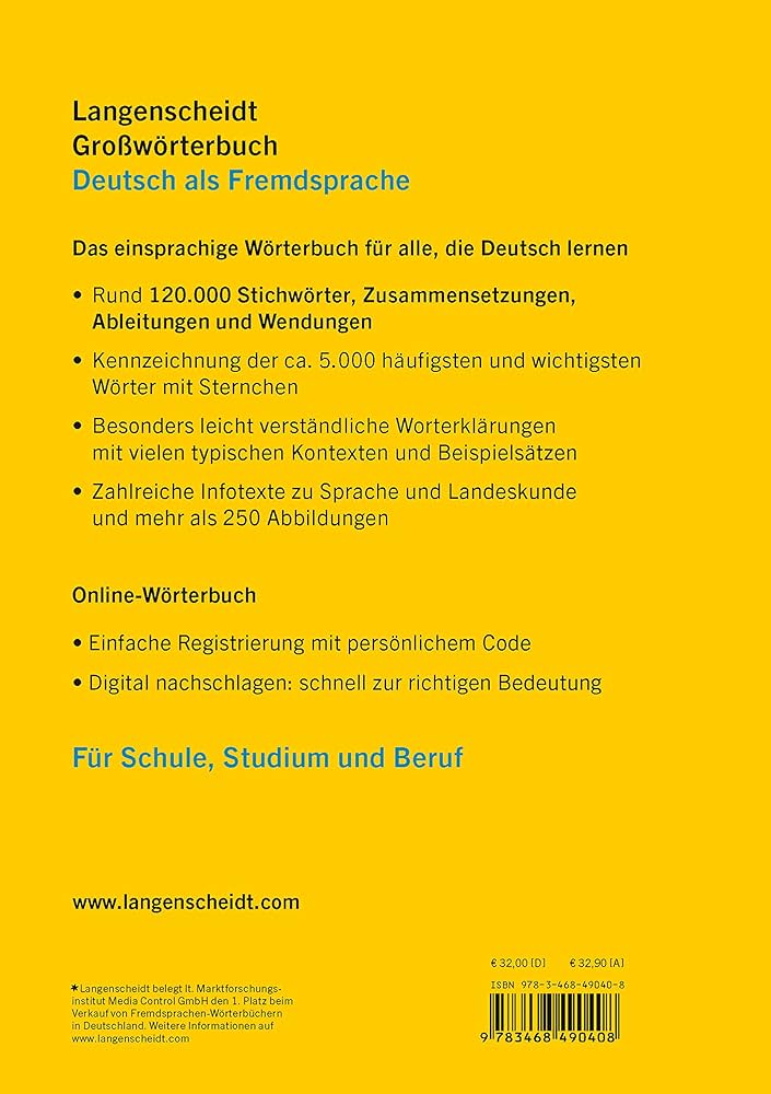 Langenscheidt Großwörterbuch Deutsch als Fremdsprache - mit Online