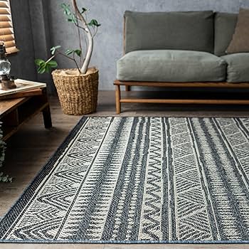 Amazon | サヤンサヤン 幾何学柄 ラグ カーペット アレク 193x200 2畳