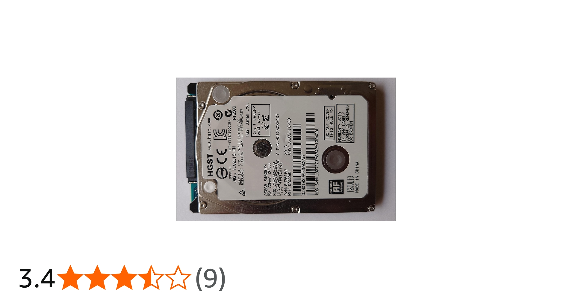 Amazon | TOTALCONSOLE 2.5インチ 250GB SATA HDD OEM 日立 - Z5K500