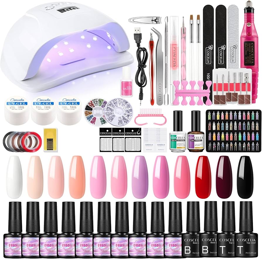 Amazon.co.jp: COSCELIA ジェルネイルセット 12色カラージェル+3色長さ