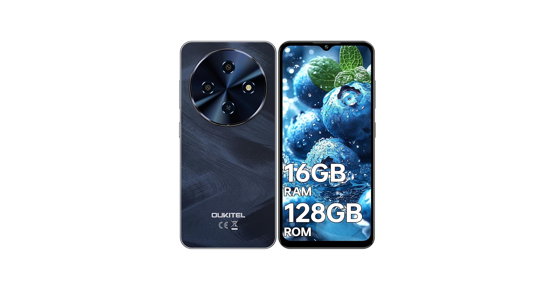 OUKITEL C5 Unlocked Cell Phone, 16GB RAM+128GB ROM/1TB Smartphone