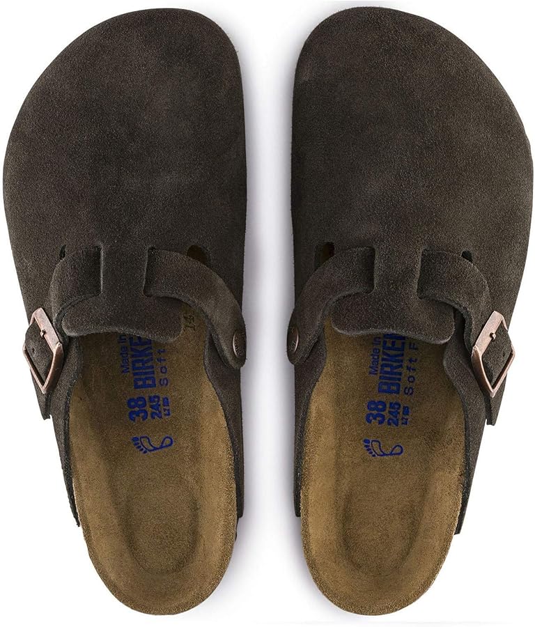 Amazon | Birkenstock ボストンスエード クロッグ, モカ, 7-7.5 Narrow