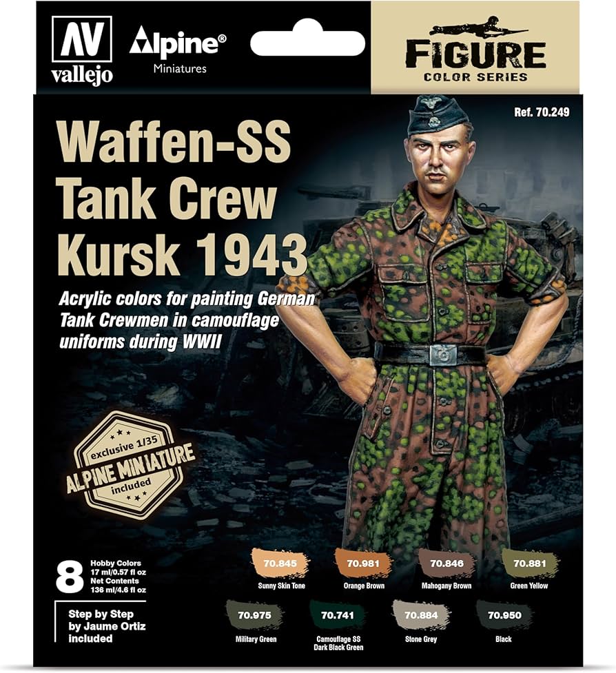 Amazon.com: Vallejo Model Color Set 70249 Alpine Waffen-SS Tank