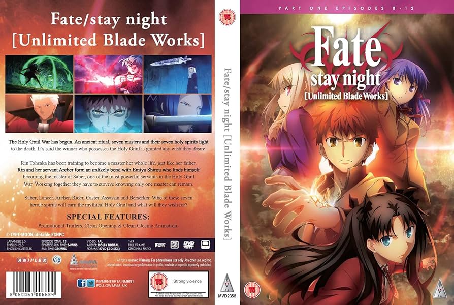 Fate Stay Night Unlimited Bladeworks Pt1 [DVD]: Amazon.co.uk