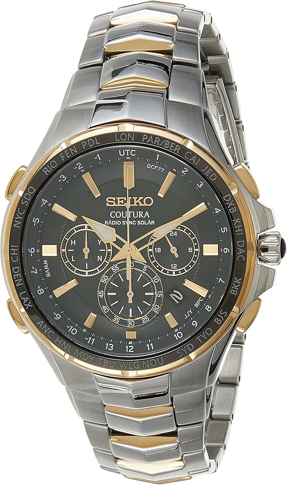 Amazon.com: SEIKO Mens COUTURA TT Radio SYNC SOL : Clothing, Shoes