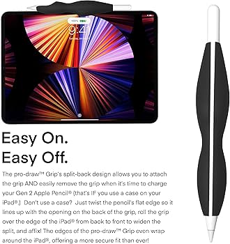 Pro-Draw The Grip for Apple Pencil Pro, 1st /2nd Gen Apple Pencil