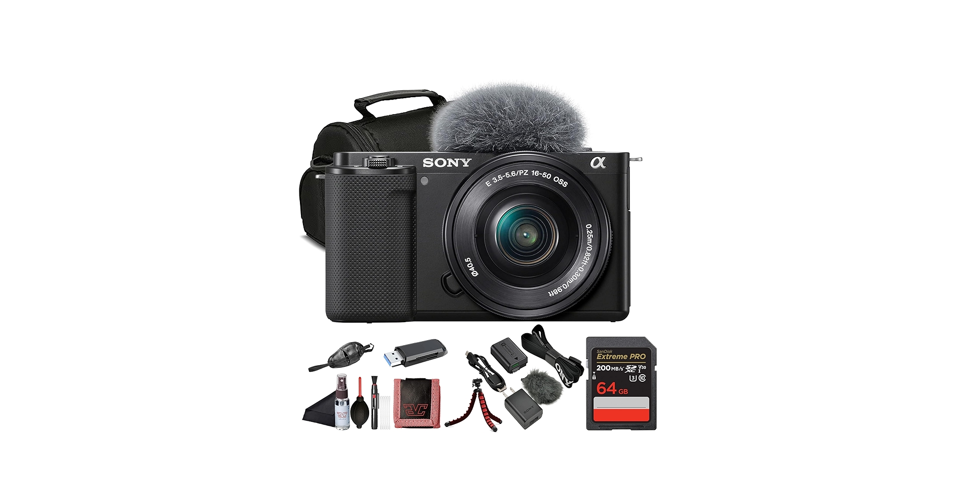 Amazon.com : Sony ZV-E10 Mirrorless Camera Black with 16-50mm