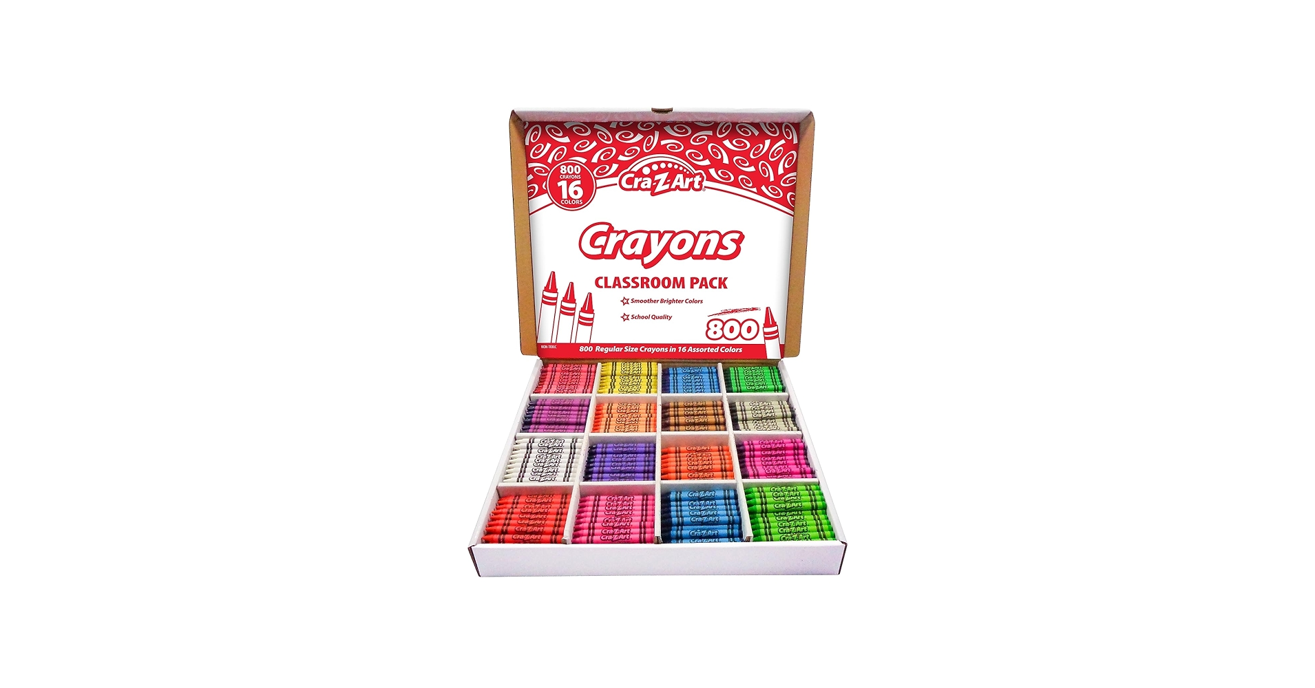 Amazon.com: Cra-Z-Art Crayon Bulk Class Pack 800ct 16 Assorted