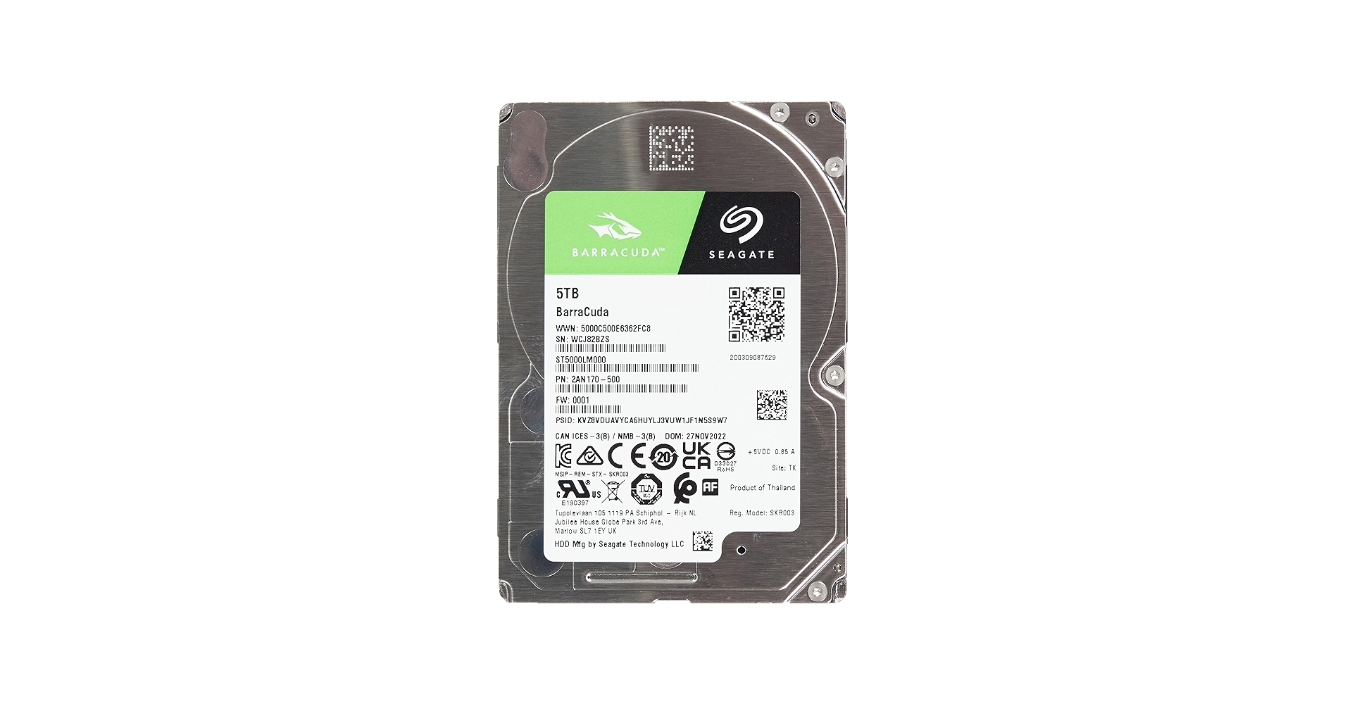 Amazon.com: Seagate Barracuda 2.5in 5tb Sata 2.5in 5400rpm 6gb/s