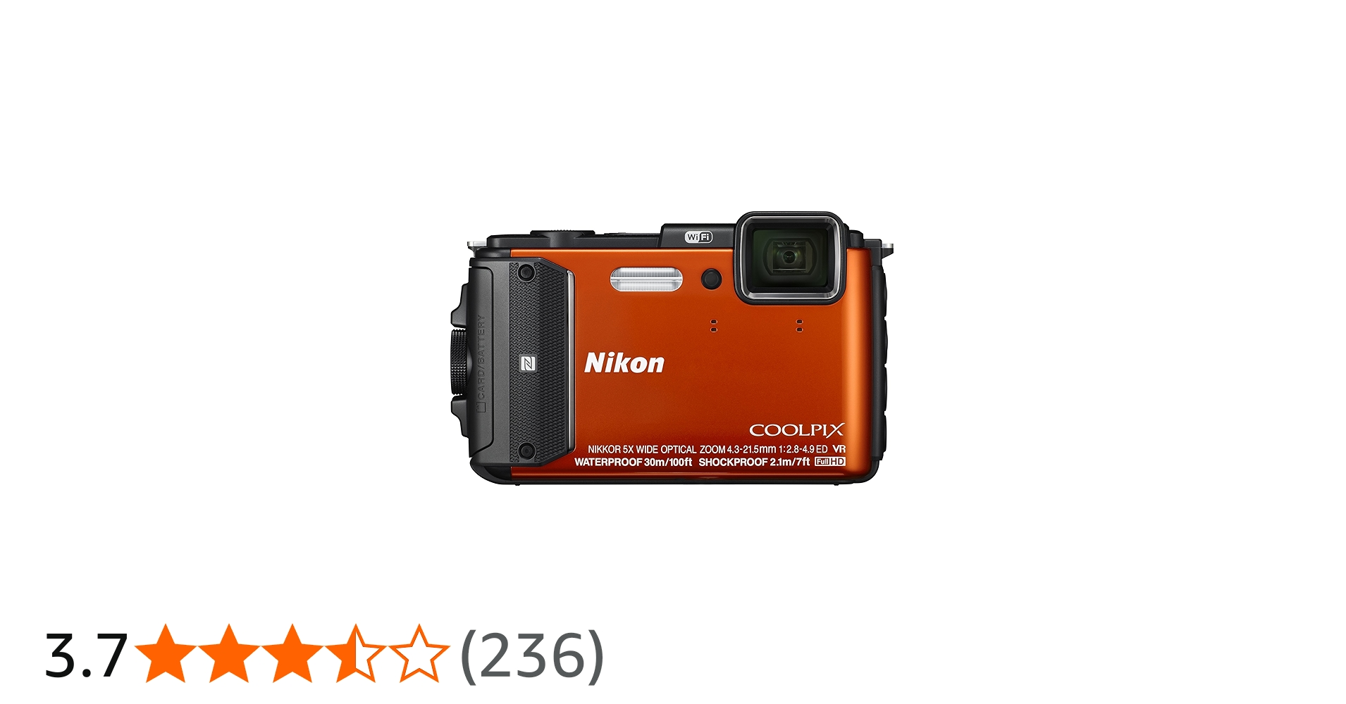 Amazon | Nikon デジタルカメラ COOLPIX AW130 オレンジ | コンパクト 通販