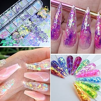 Amazon.co.jp: ネイルパーツ グリッター ネイル ホログラム 24色
