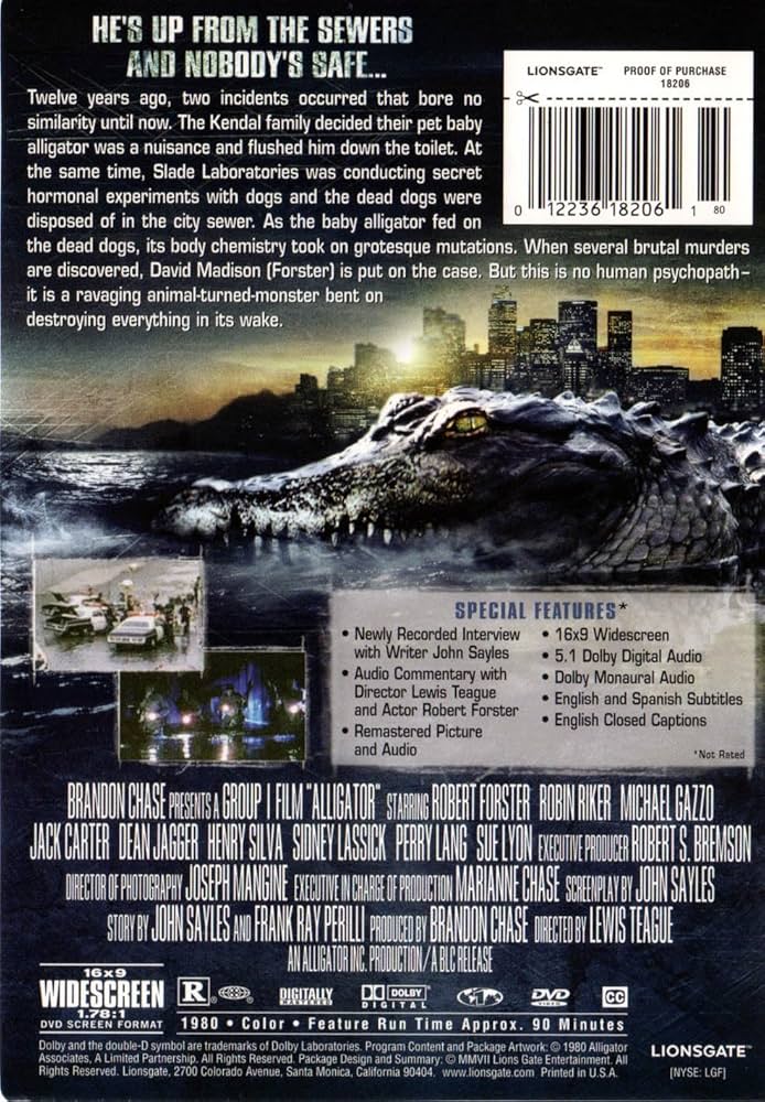 Alligator [DVD]: Robert Forster, Robin Riker, Michael V. Gazzo
