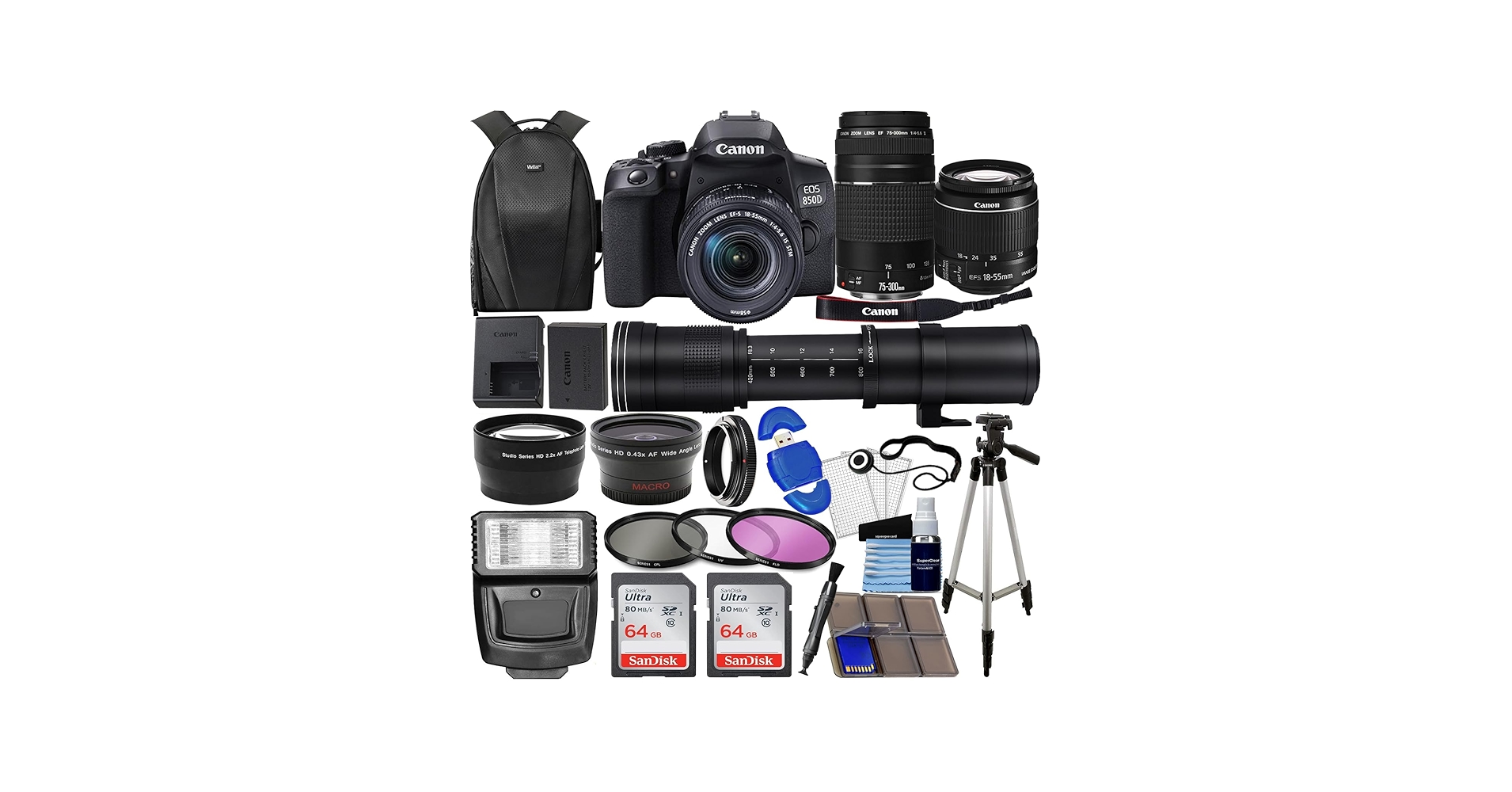 Amazon.com : Canon EOS 850D (Rebel T8i) DSLR Camera w/ 18-55mm