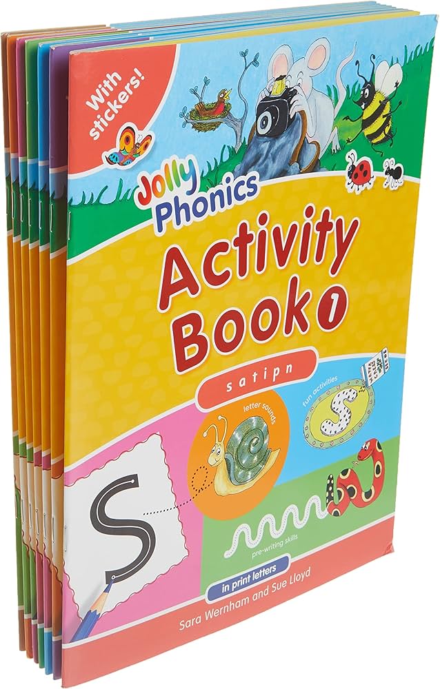 Jolly Phonics Activity Book Set: In Print Letters (1-7): Wernham