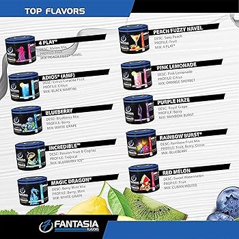 Amazon.com: Fantasia Nicotine-Free Hookah, Hookah Shisha Flavor