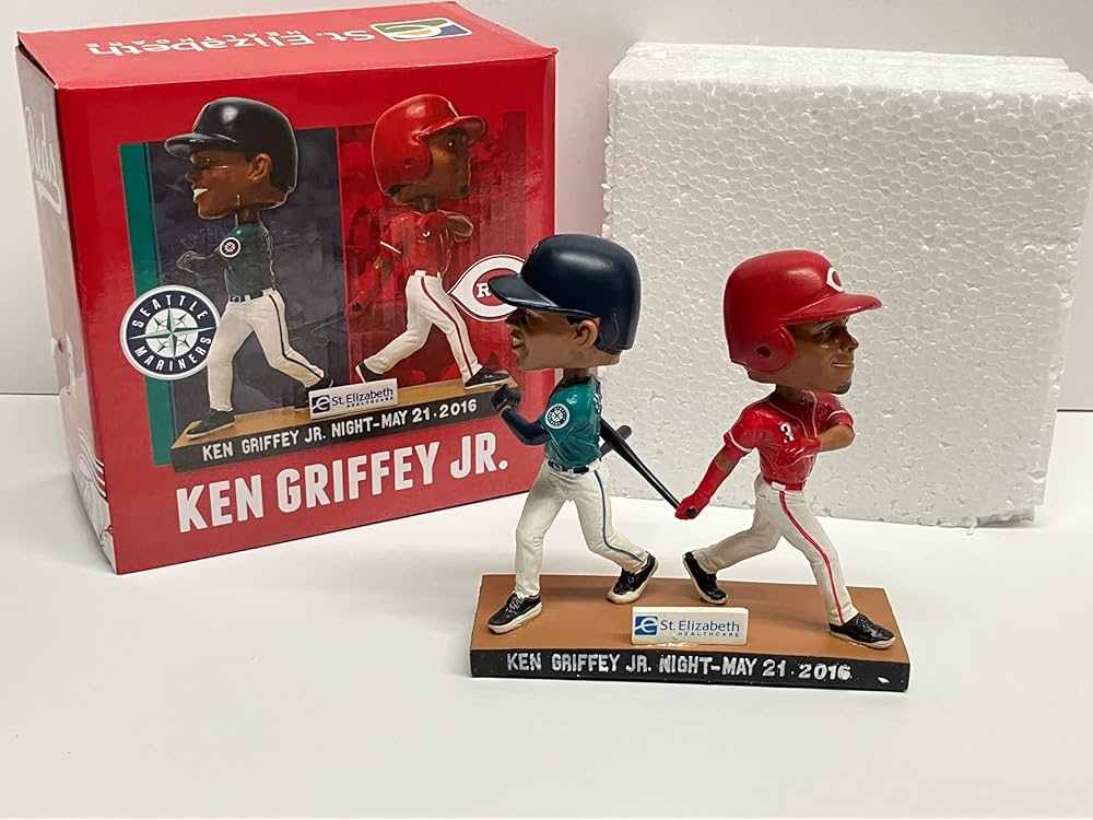 Ken Griffey Jr Reds/Mariners Dual Double Bobblehead Bobble at