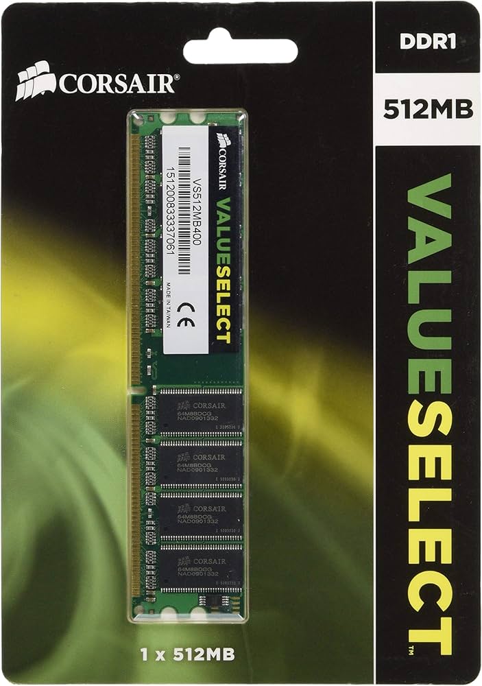 Corsair 512MB (1x512MB) DDR1 400 MHz (PC 3200) Desktop Memory at