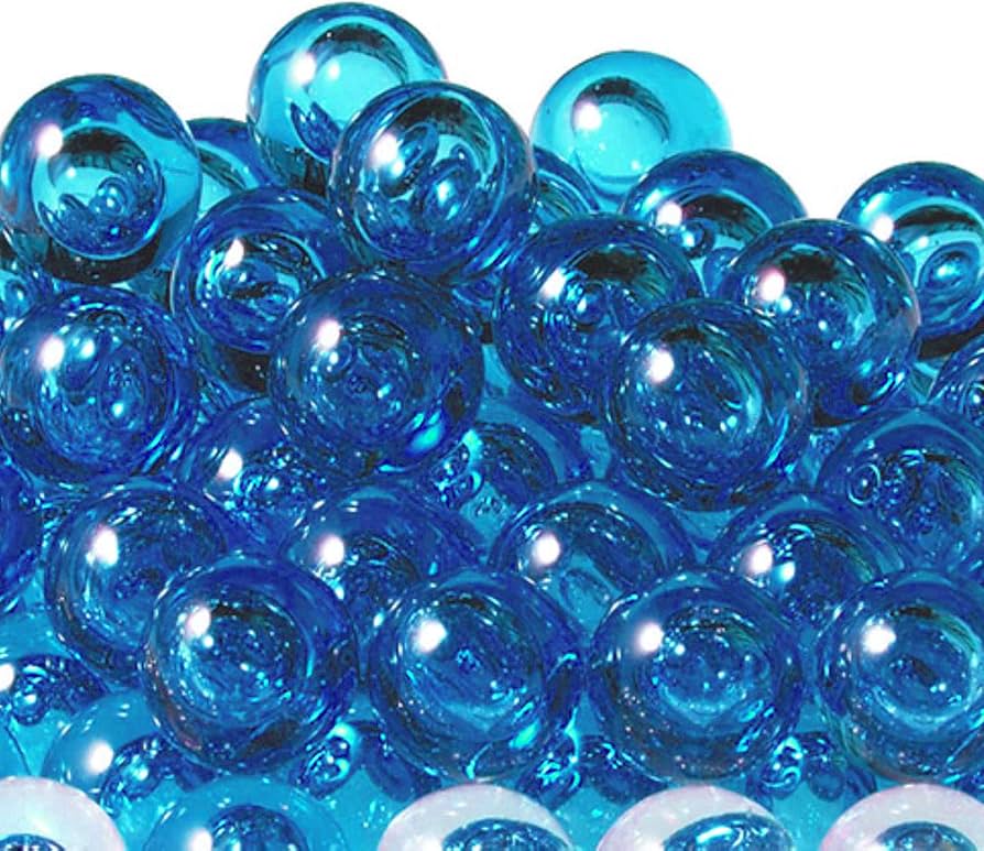Amazon | 松野ホビー ビー玉 ガラス玉 日本製 17mm バブル ブルー 1袋
