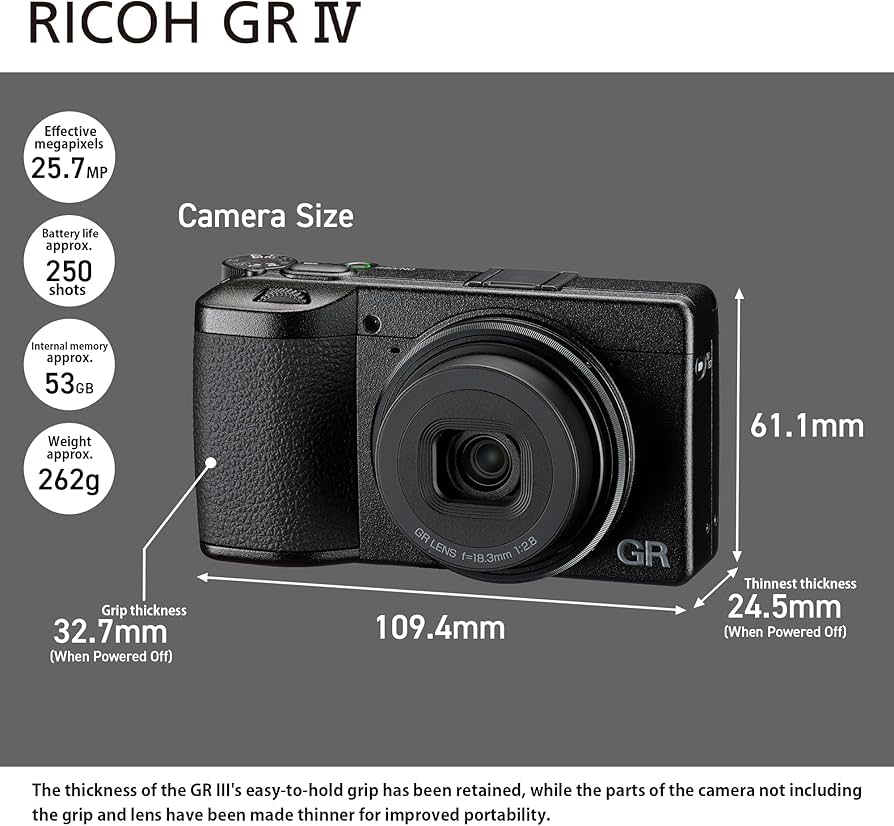 Amazon Canada: RICOH GR Ⅳ Digital Camera