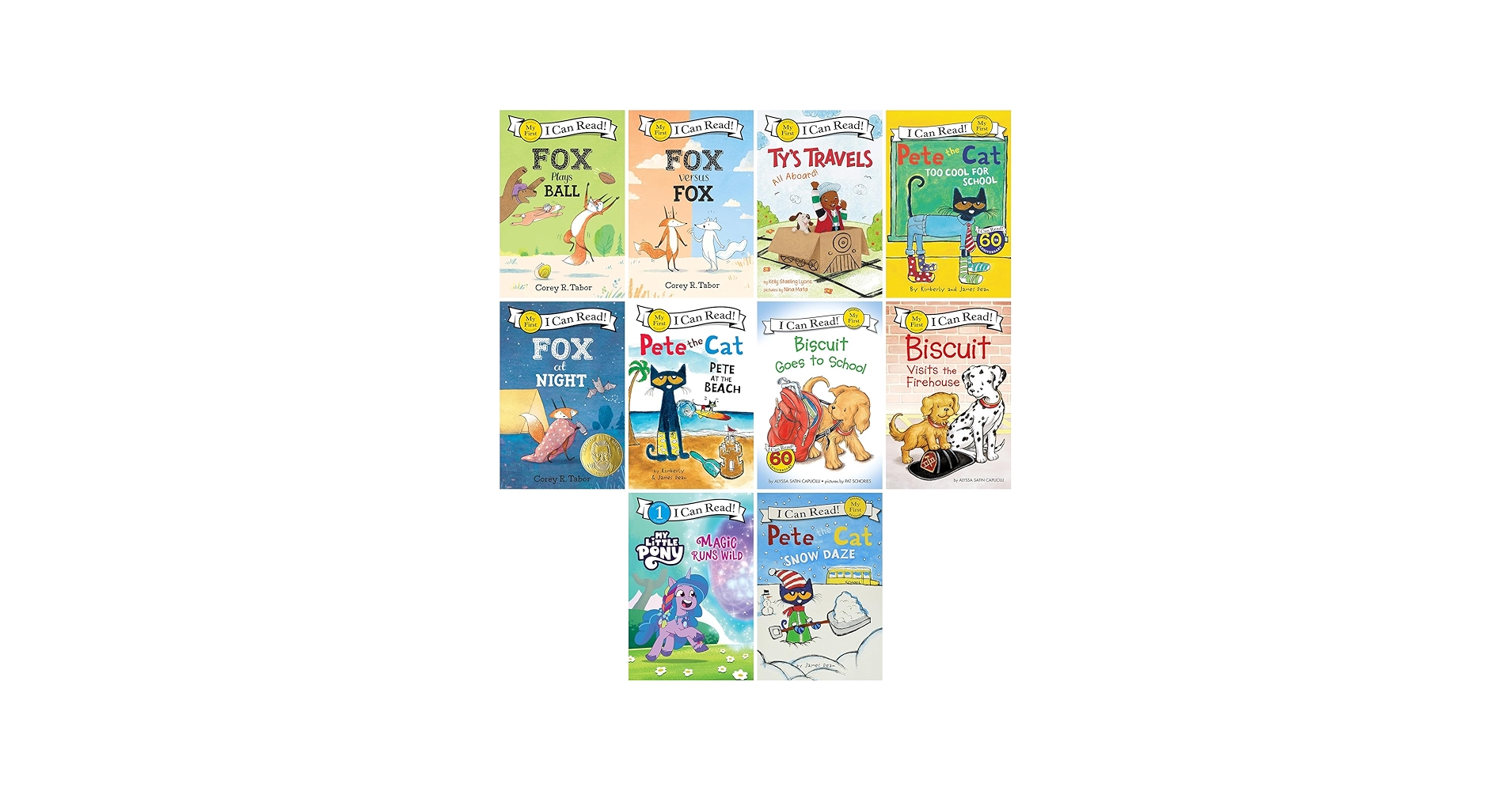 My First I Can Read Series, 10 Books Collection Set, Fox, Cat, Dog