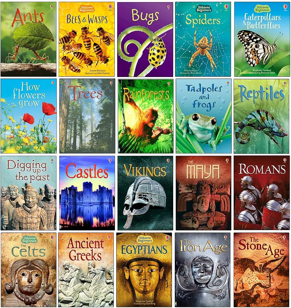 Usborne Beginners History & Nature 20 Books Collection Set