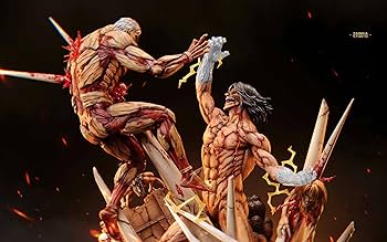 Amazon.co.jp: 始祖の巨人VS鎧の巨人 フィギュア ノンスケール 塗装