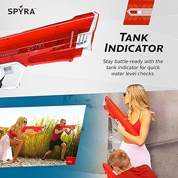 Amazon | 【SPYRA】最強の手動式ウォーターガン｜Spyra LX - Red