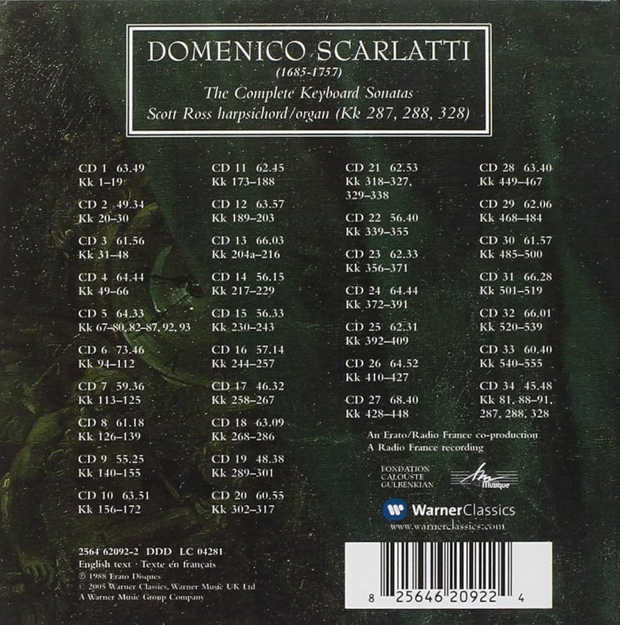 廃盤 スコット・ロス ドメニコ・スカルラッティ ピアノソナタ
