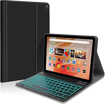 Amazon.co.jp: バックライト付きキーボードケース Kindle Fire HD 10
