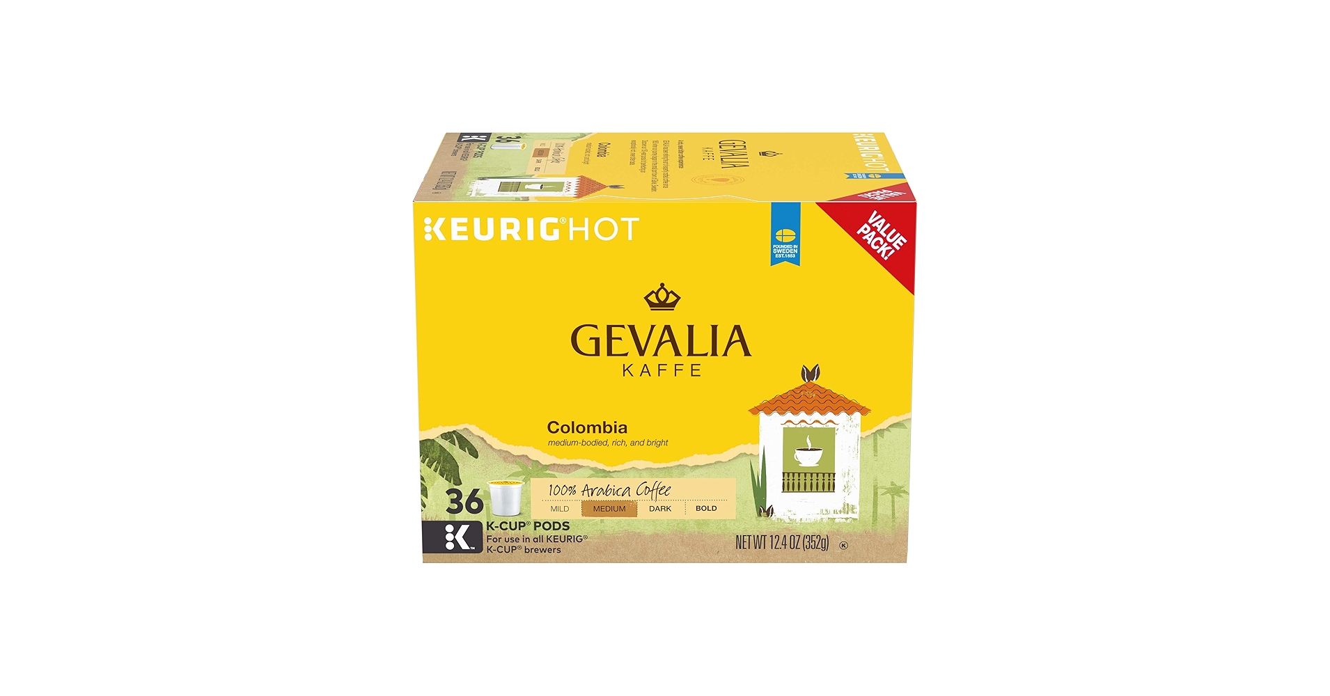 Amazon.com: Gevalia Kaffe Colombian Blend Medium Roast K-Cup