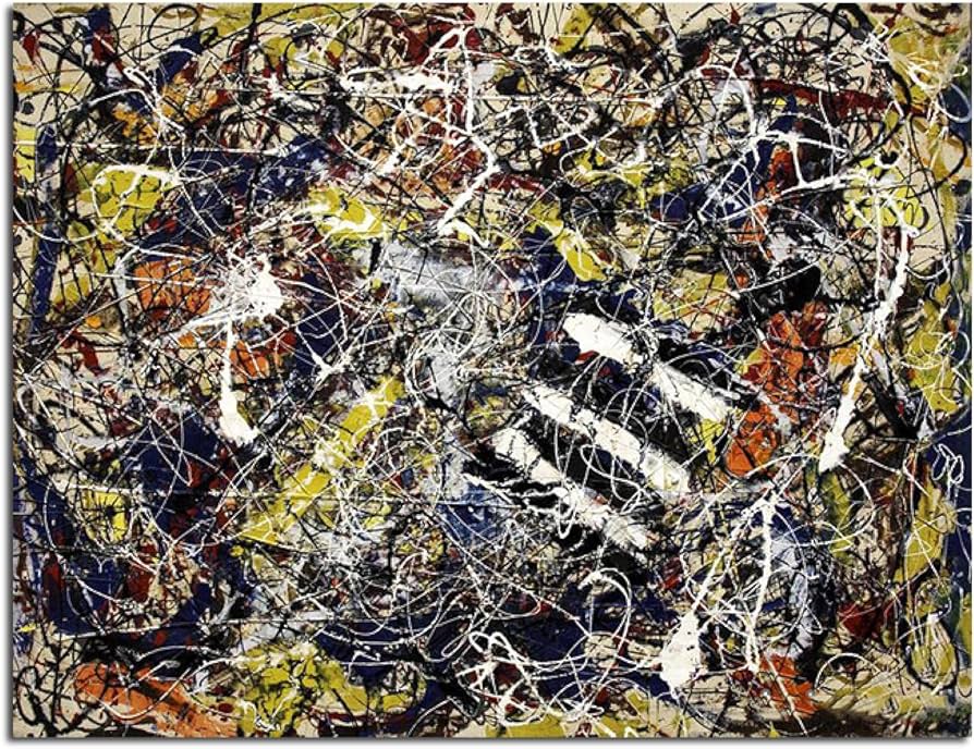 Amazon.co.jp: 現代抽象絵画。ジャクソン・ポロック「Number 17A