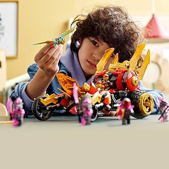 Amazon.com: LEGO NINJAGO Kai's Golden Dragon Raider Multi-Terrain