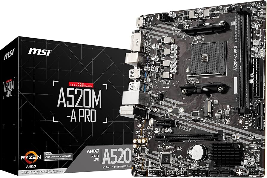 Amazon.com: MSI A520M-A PRO V1 Gaming Motherboard (AMD Ryzen 5000