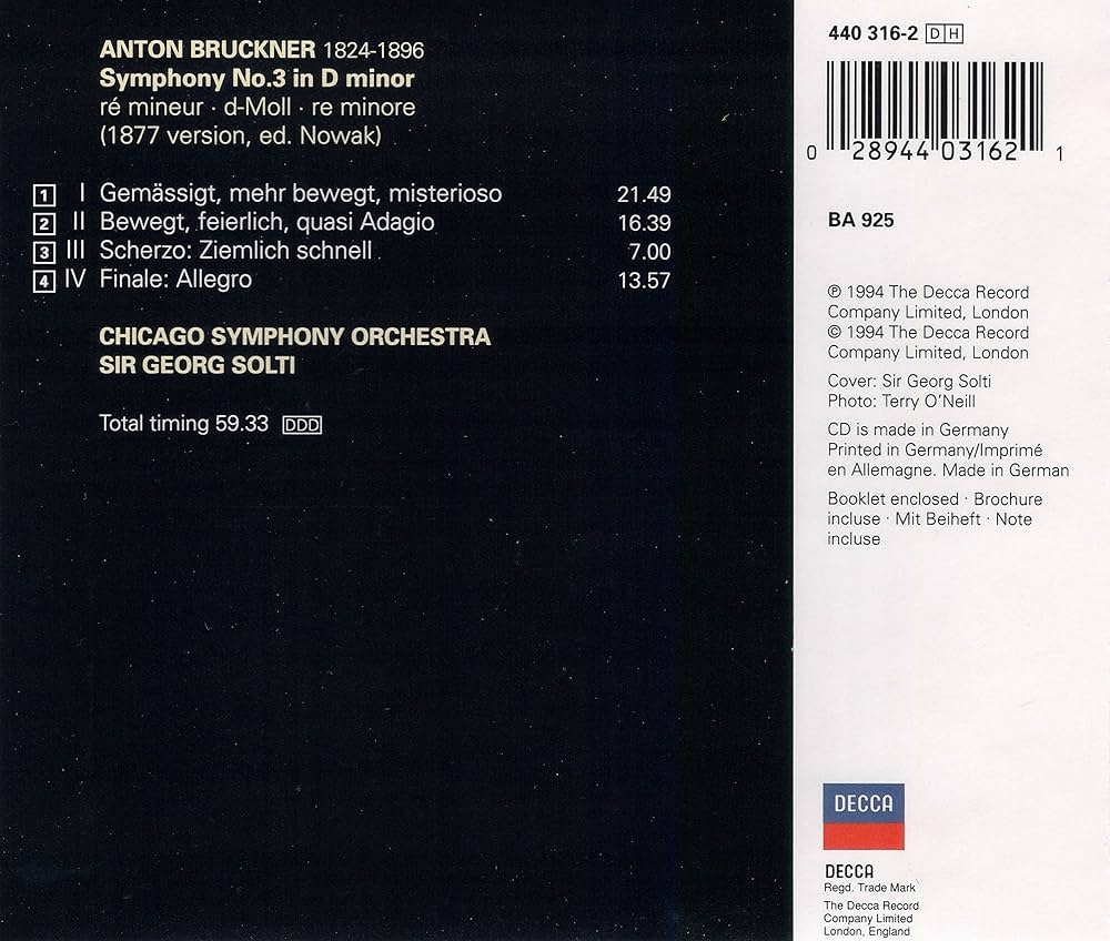 A. Bruckner, Georg Solti, Chicago Symphony - Bruckner: Symphony No