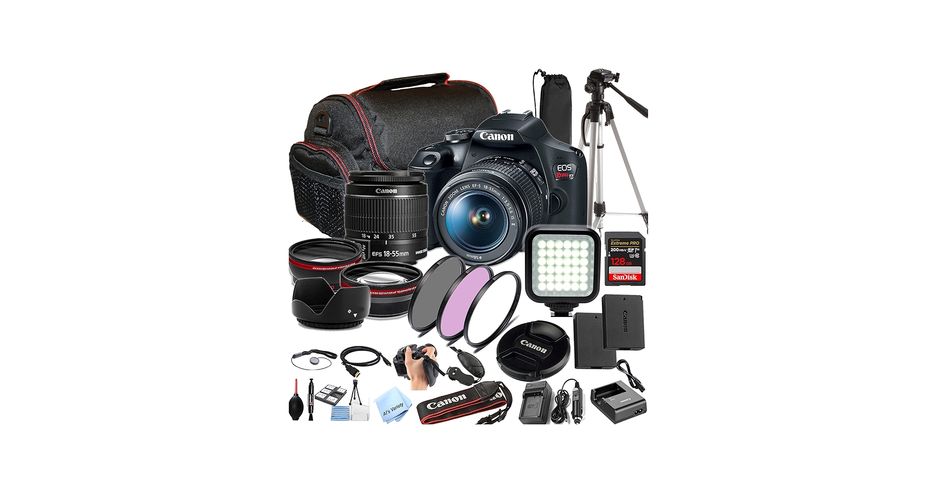 Amazon.com : Canon EOS Rebel T7 Camera Bundle w/EF-S 18-55mm F/3.5