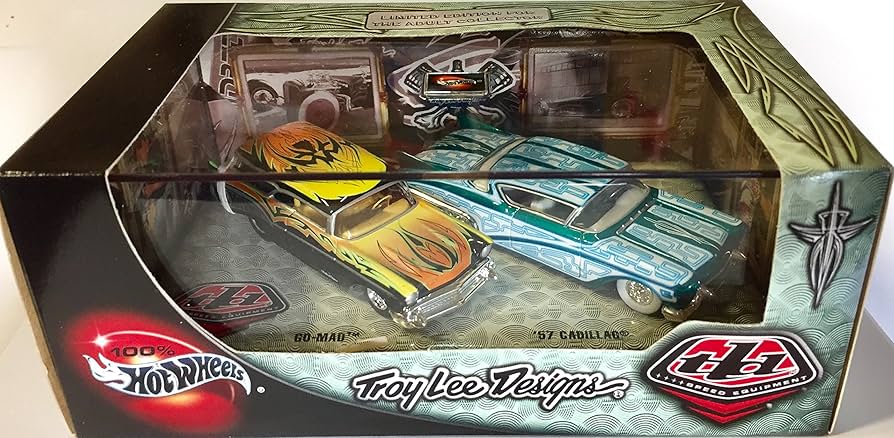 Amazon | Hot Wheels Troy Lee Designs Go-Mad & '57 Cadillac 1:64