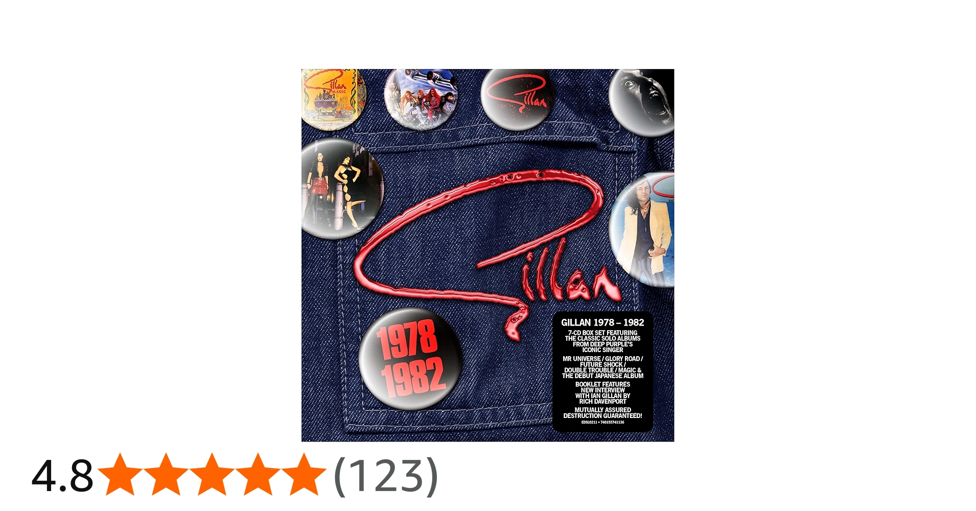 Gillan: 1978 - 1982 7CD Boxset: Amazon.co.uk: CDs & Vinyl