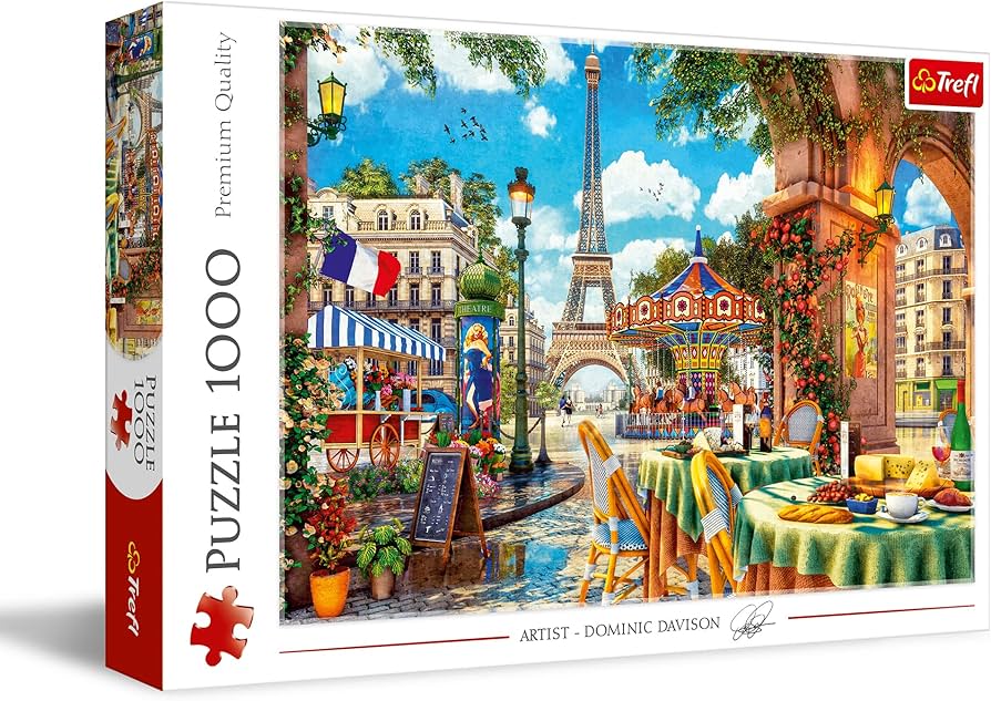 Amazon.com: Trefl Parisian Morning 1000 Piece Jigsaw Puzzle Red 27