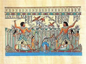 Amazon.co.jp: NileCart エジプトのパピルス絵画 オリジナル手描き